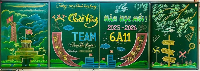 Trang trí bảng khai giảng 2025