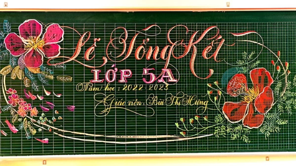 Trang trí bảng đẹp đơn giản