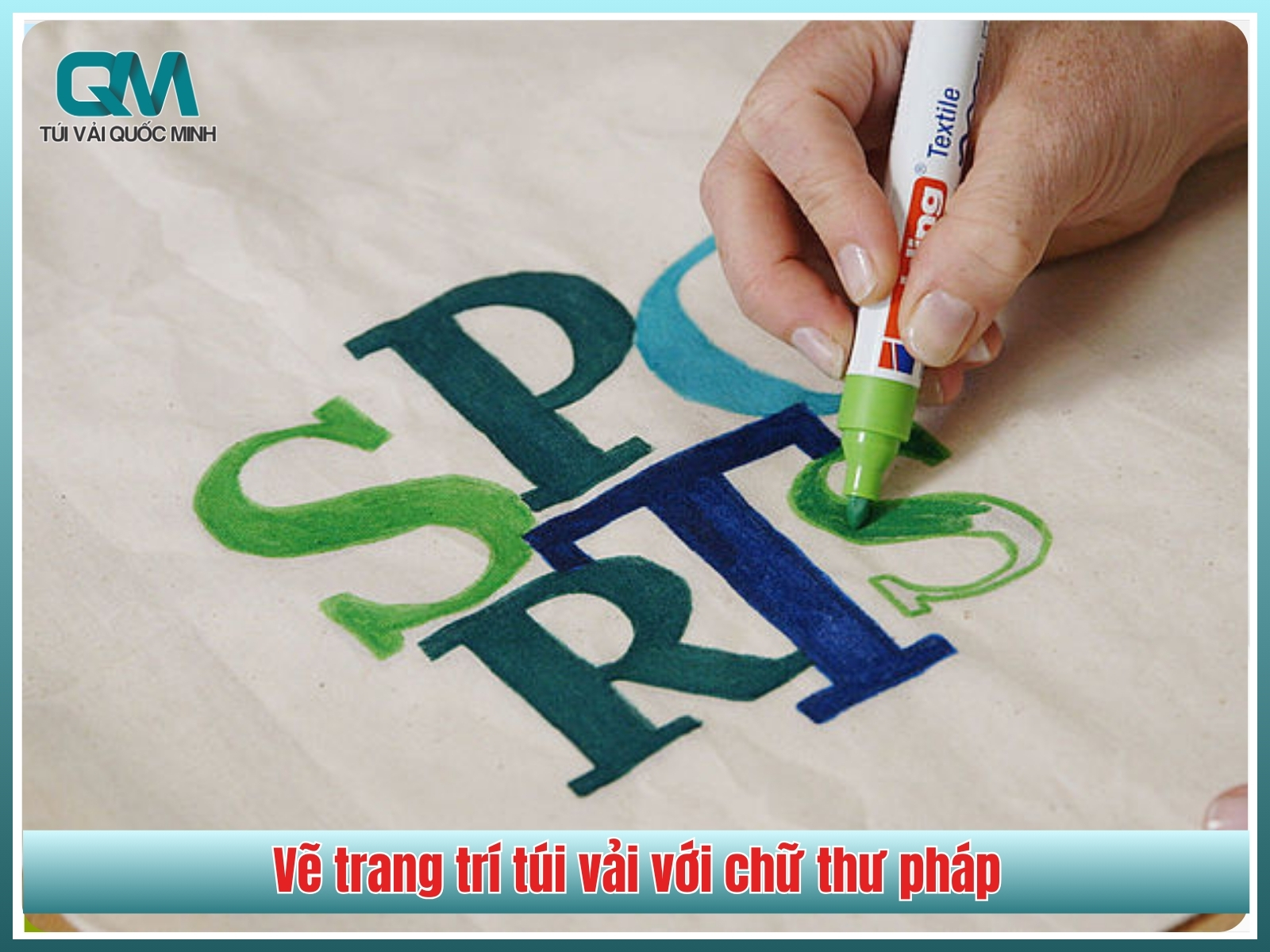 Vẽ trang trí túi vải với phong cách vintage