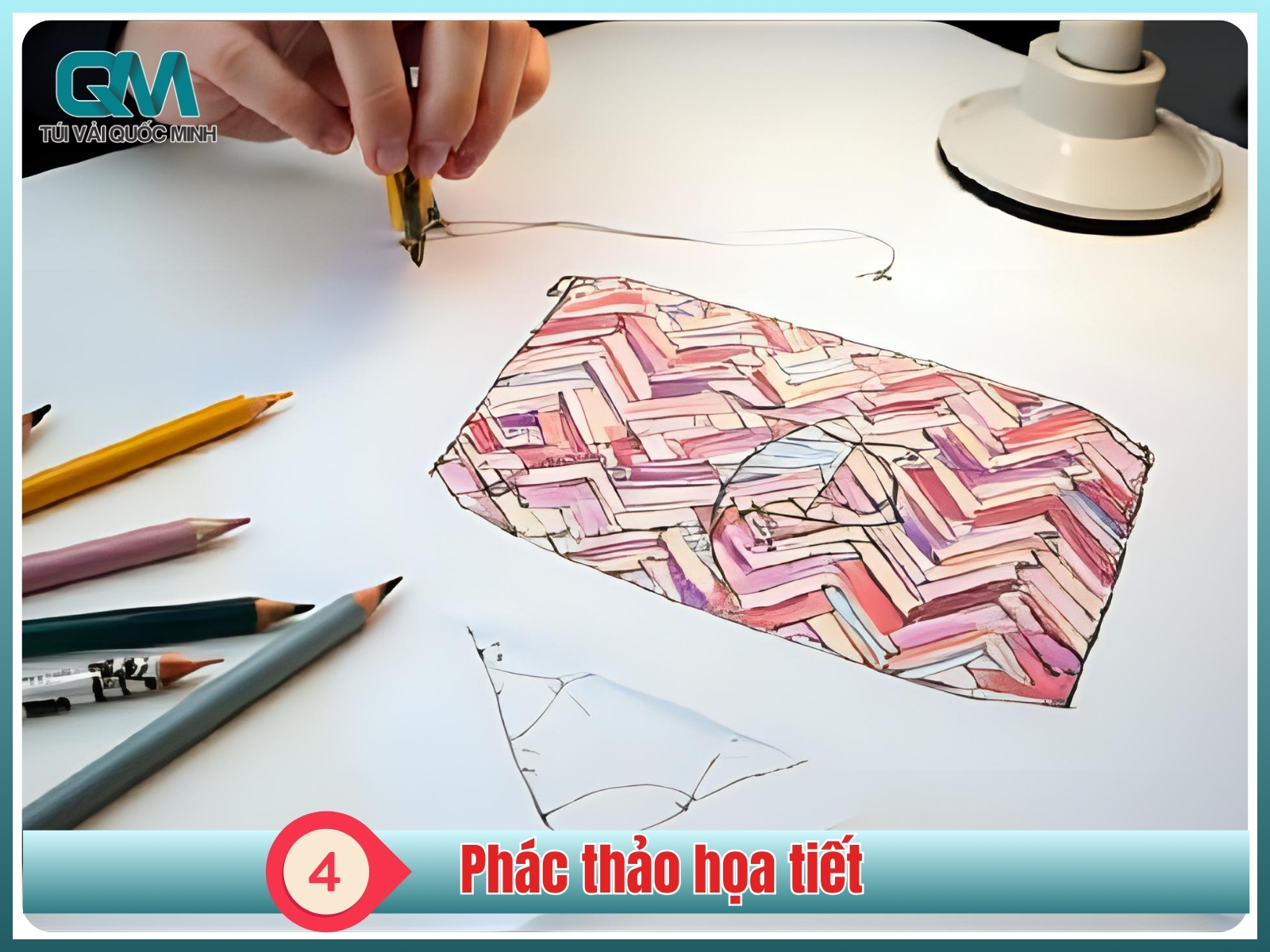 Bước 4: Phác thảo họa tiết