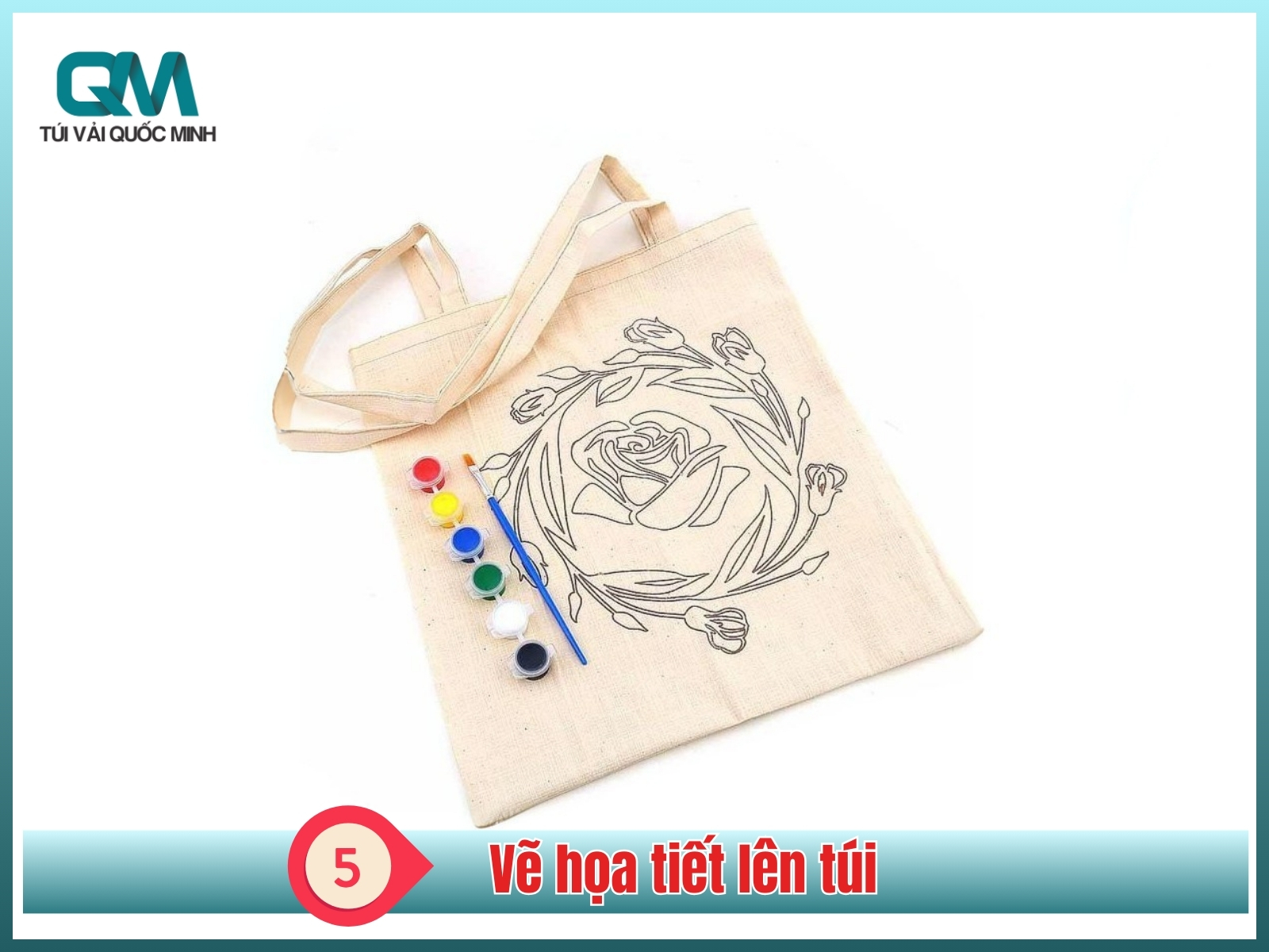 Bước 5: Vẽ họa tiết lên túi