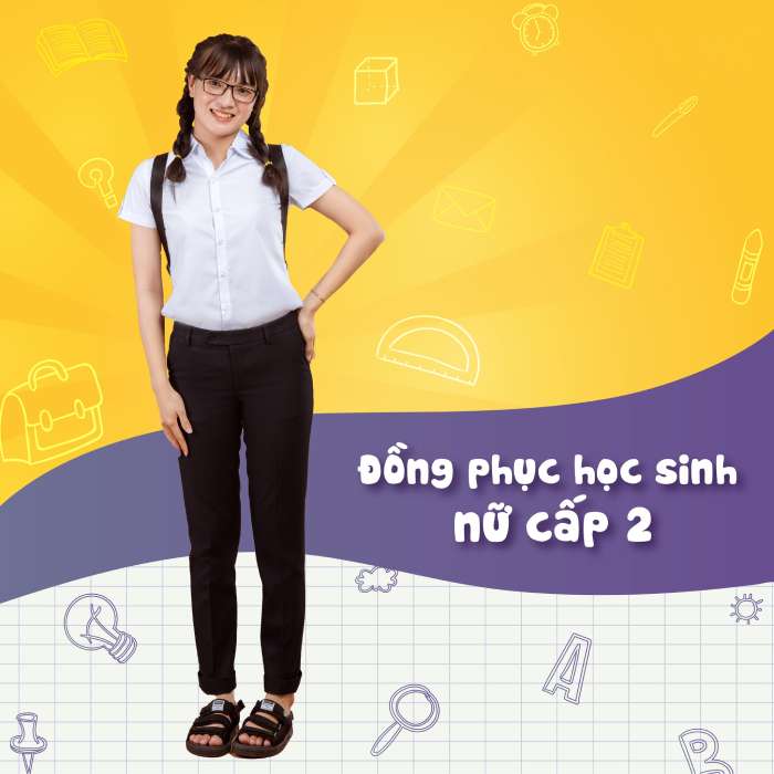 Mẫu áo sơ mi trắng truyền thống của học sinh THCS