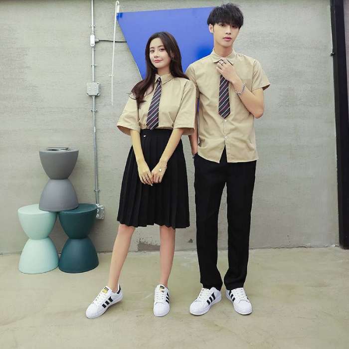 Trang phục học sinh cấp 2 thiết kế phong cách Hàn Quốc