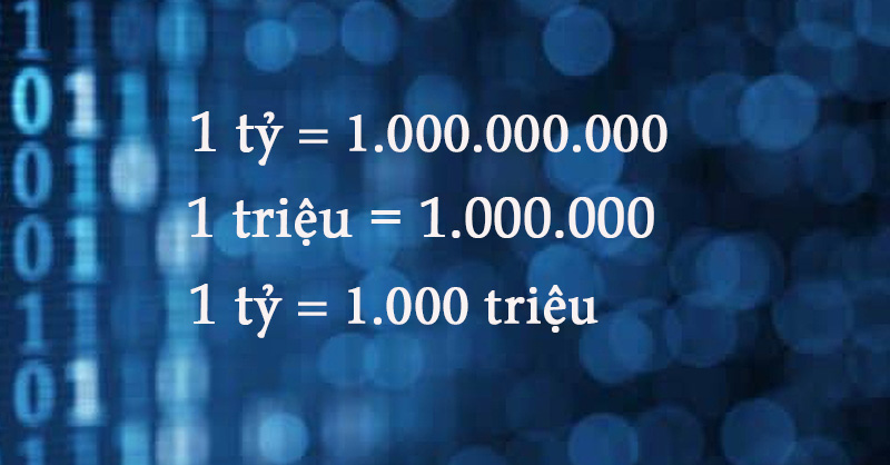 Có thể đổi t tỷ thành 1000 lần của 1 triệu