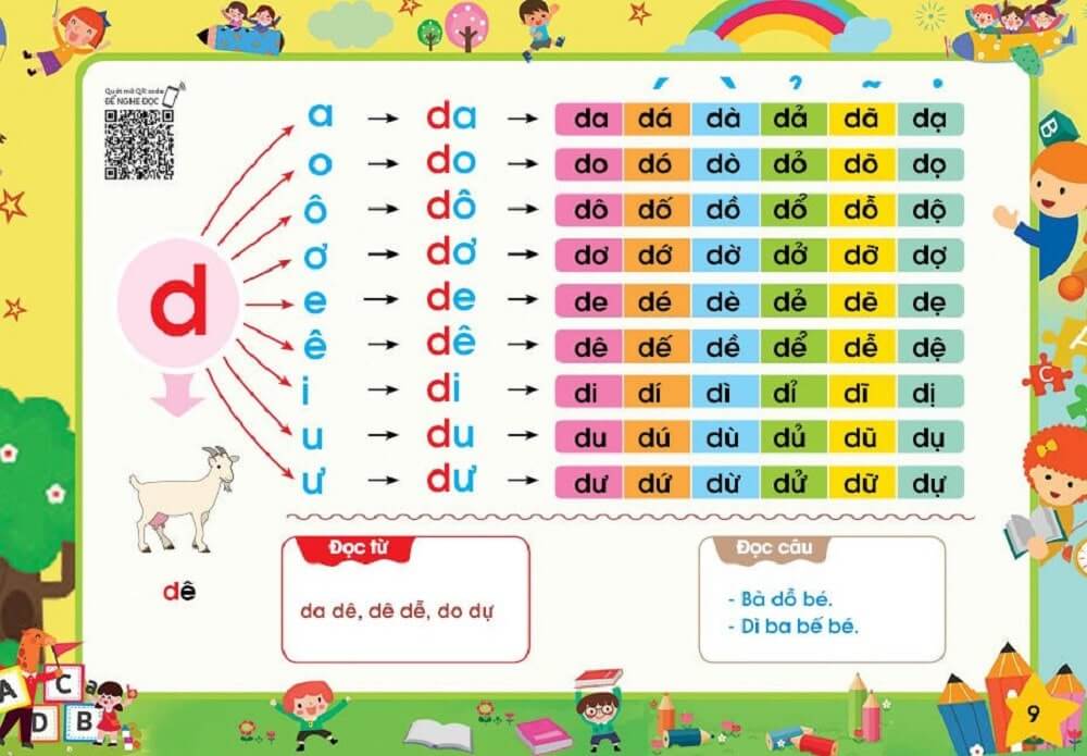 Làm quen bảng chữ cái ghép vần