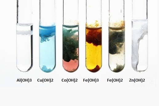 Các chất kết tủa thường gặp và màu sắc của chúng