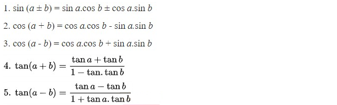 công thức lượng giác lớp 10