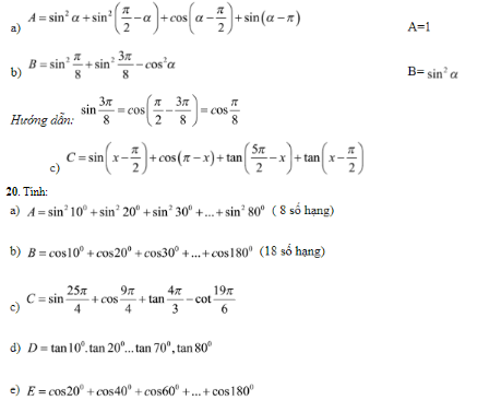 bai tap luong giac lop 10 13
