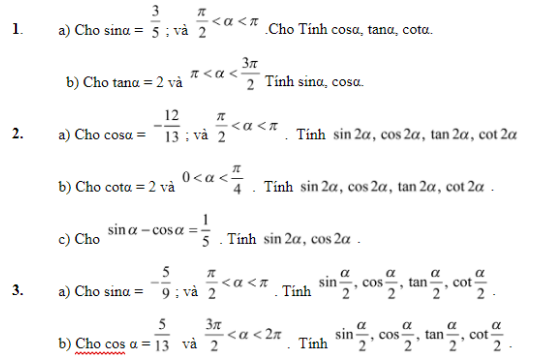 bai tap luong giac lop 10 9