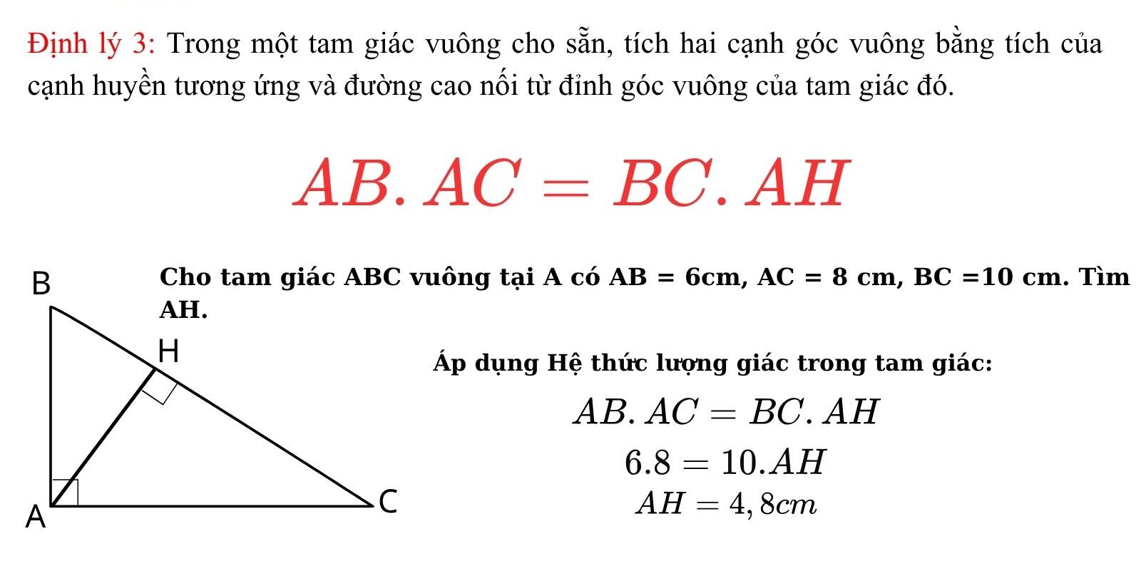 chứng minh hệ thức lượng trong tam giác vuông