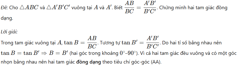 Chứng minh tam giác trong hệ thức lượng tam giác vuông