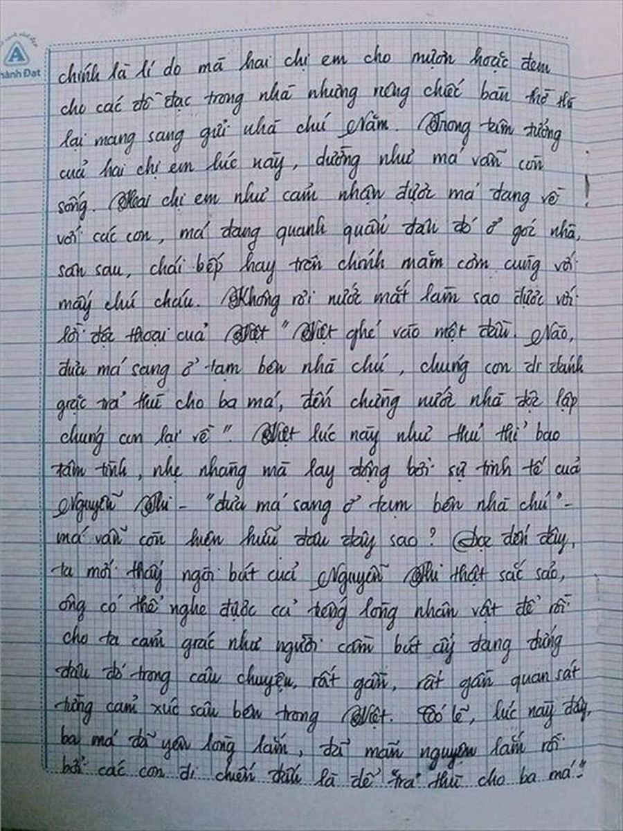 Nam sinh gây sốt với bài văn dài 18 trang, cô giáo đọc xong không biết phải phê gì vì quá xuất sắc!-13