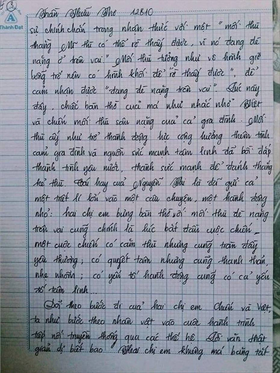 Nam sinh gây sốt với bài văn dài 18 trang, cô giáo đọc xong không biết phải phê gì vì quá xuất sắc!-19