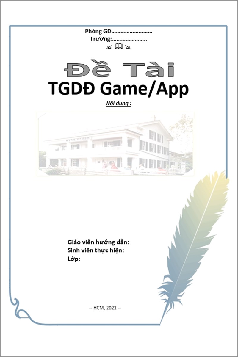 Mẫu bìa word độc đáo số 4