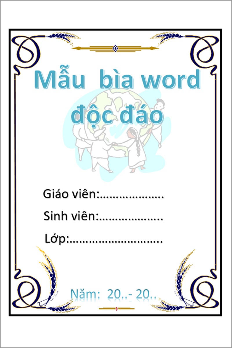 Mẫu bìa word độc đáo số 5
