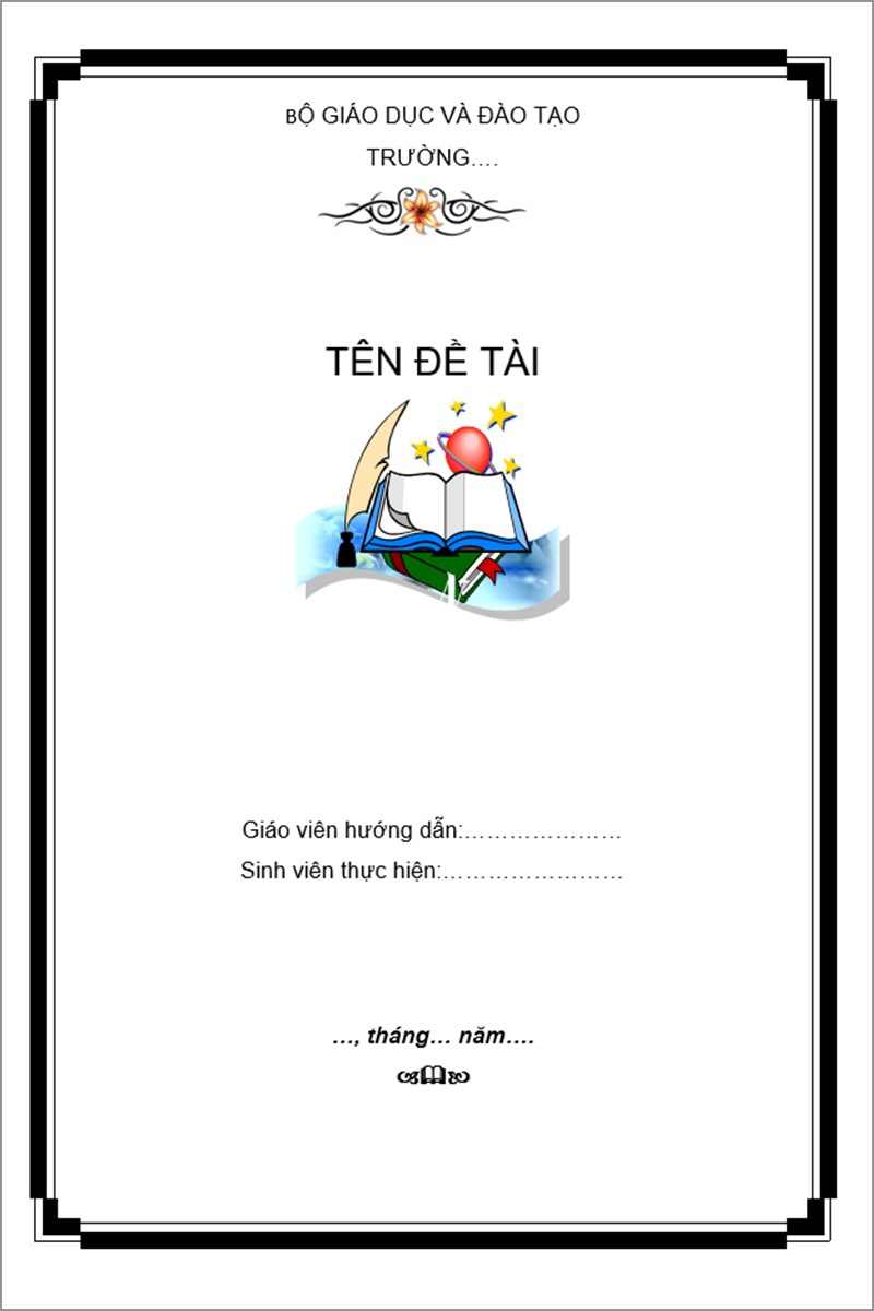 Mẫu bìa word 2021 đẹp mẫu số 3