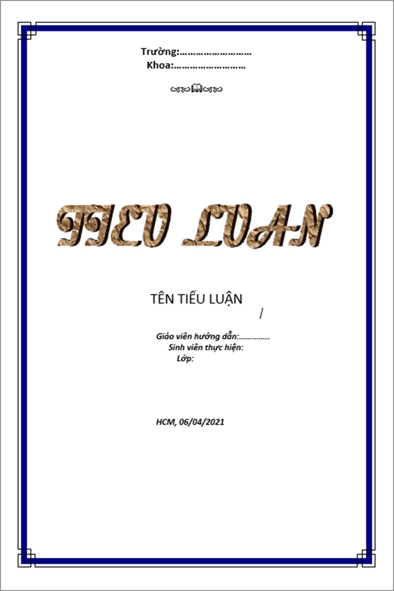 Mẫu tiểu luận số 4