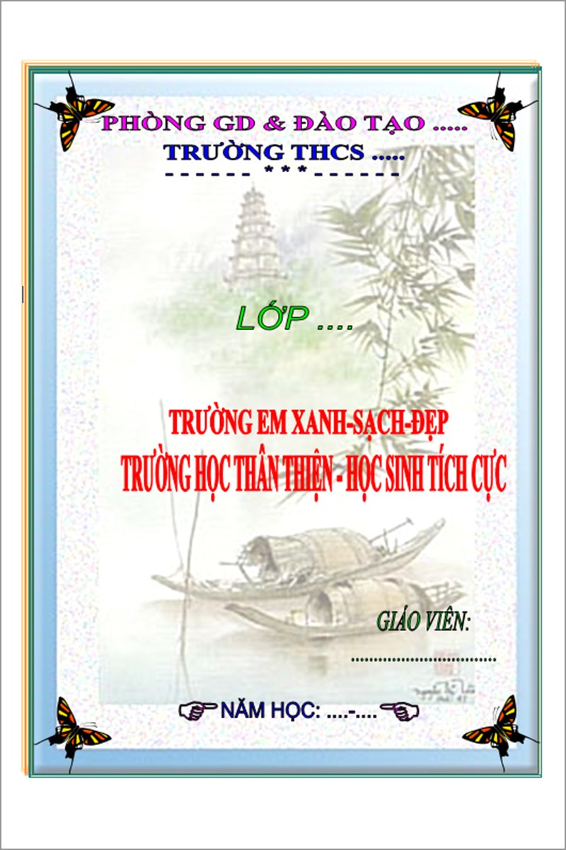 Mẫu bìa giáo án số 2