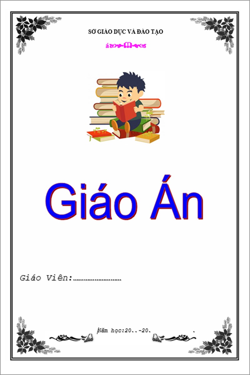 Mẫu bìa giáo án số 6