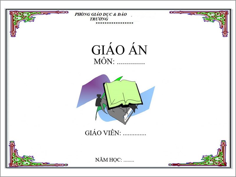 Mẫu bìa word nằm ngang số 2