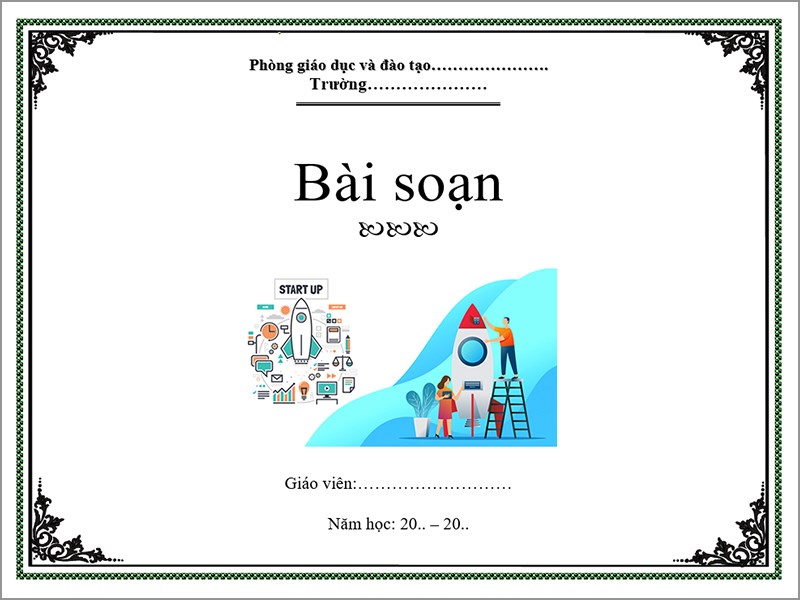 Mẫu bìa word nằm ngang số 5