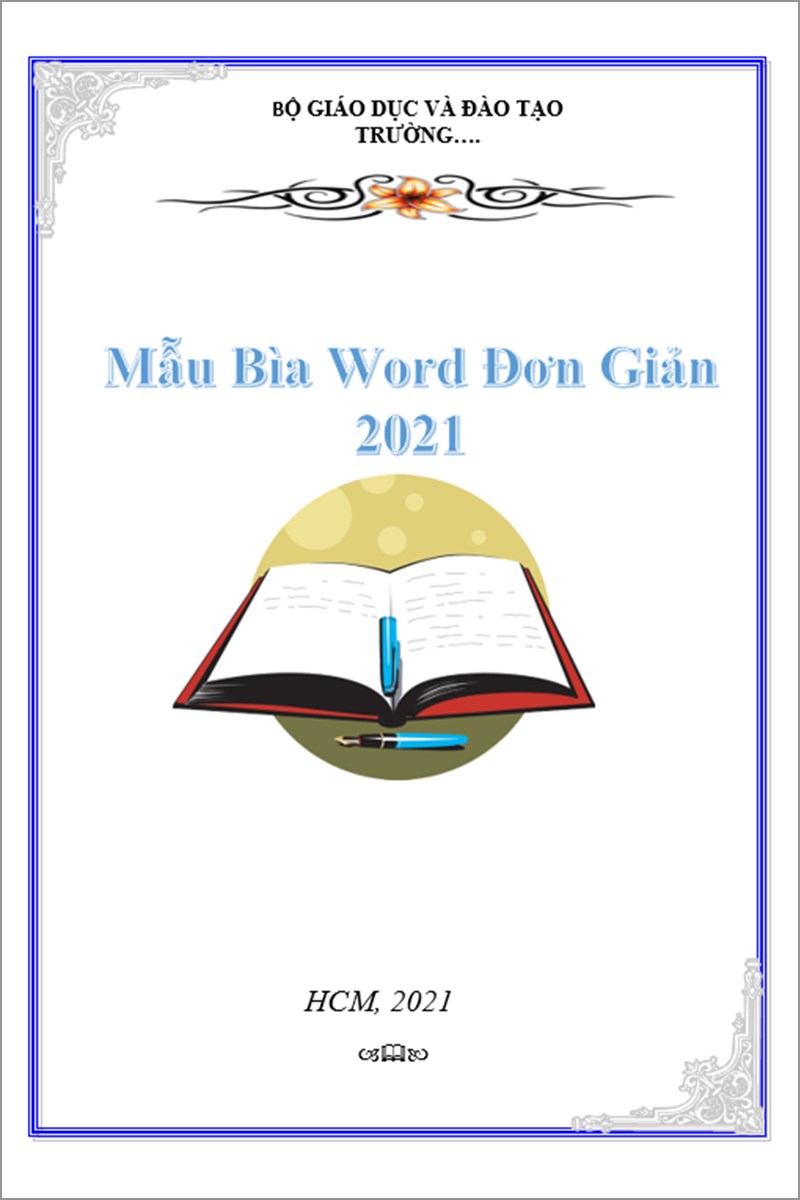 Mẫu bìa word 2020 mẫu số 10