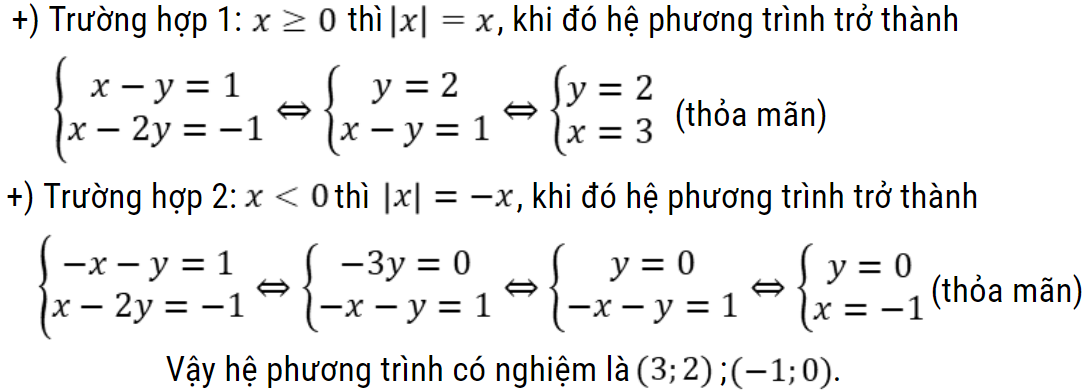 bài toán giải hệ phương trình lớp 9