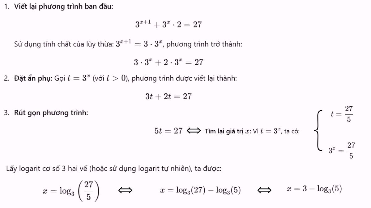 Cách giải bài tập ví dụ 1 về cách tính lũy thừa