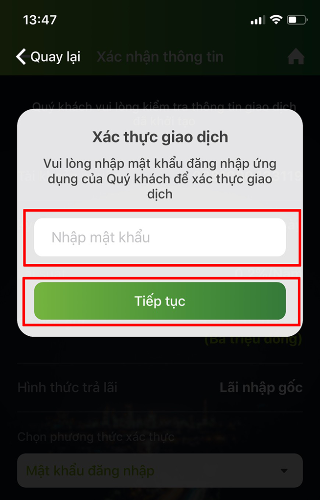 Nhập mật khẩu
