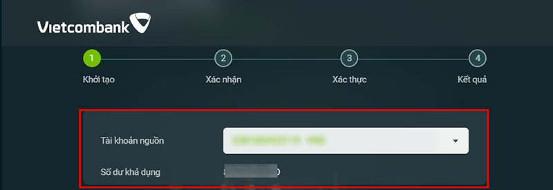 Tại trang chủ, chọn Mở tiết kiệm