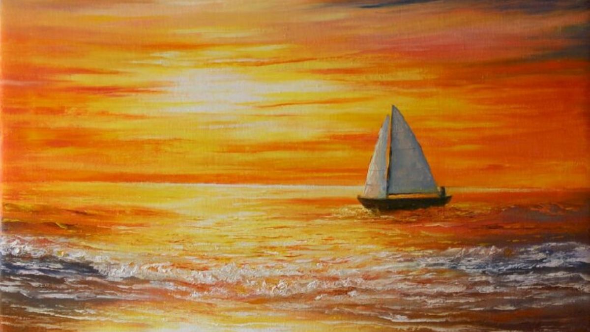 Cách vẽ tranh phong cảnh hoàng hôn nhẹ nhàng