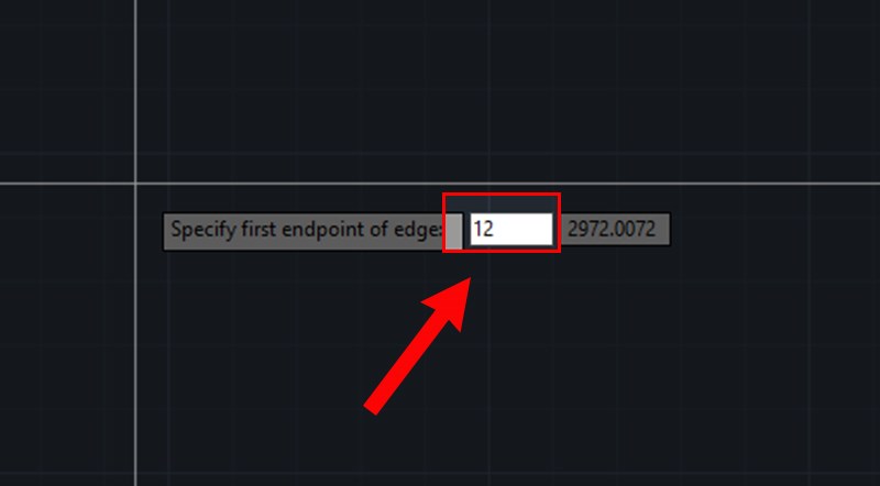 Cách định vị điểm đầu và điểm cuối của cạnh đầu tiên trong đa giác.