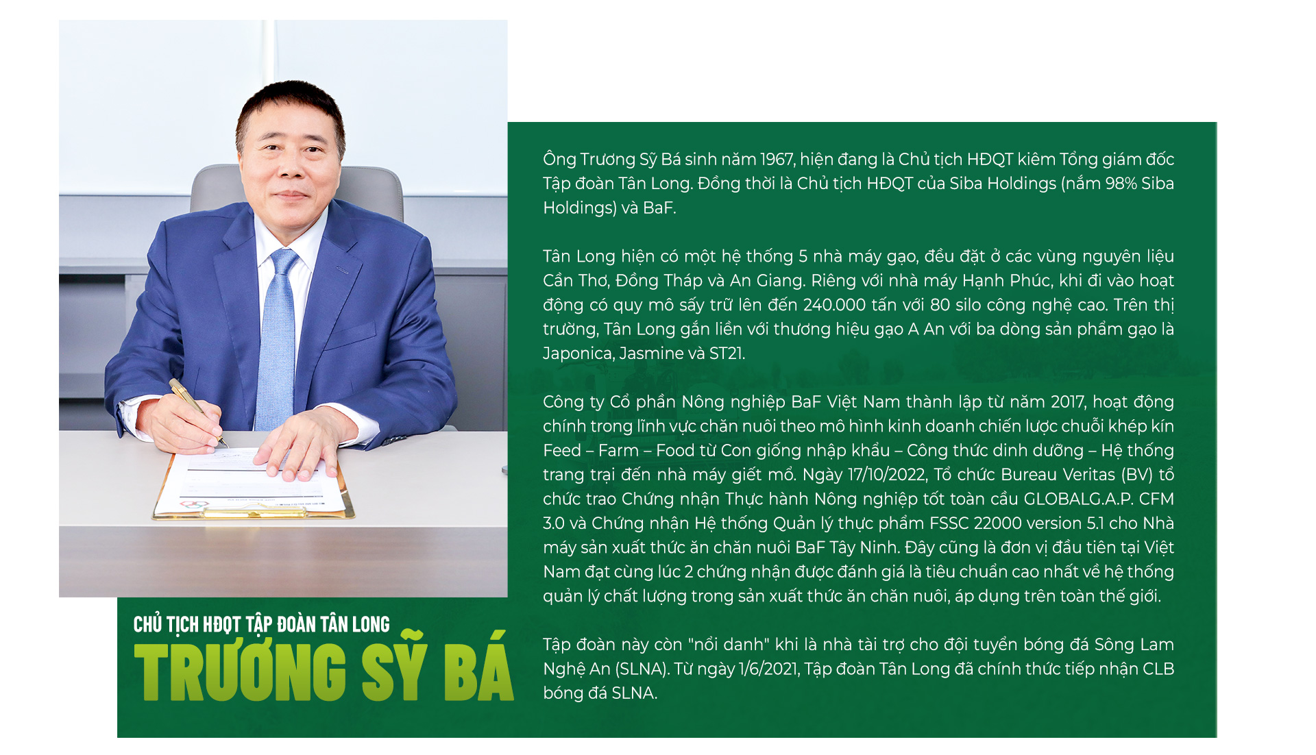 Chủ tịch HĐQT Tập đoàn Tân Long Trương Sĩ Bá: Chúng ta cạnh tranh bằng gì nếu không phải là thế mạnh của đất nước? - Ảnh 1.