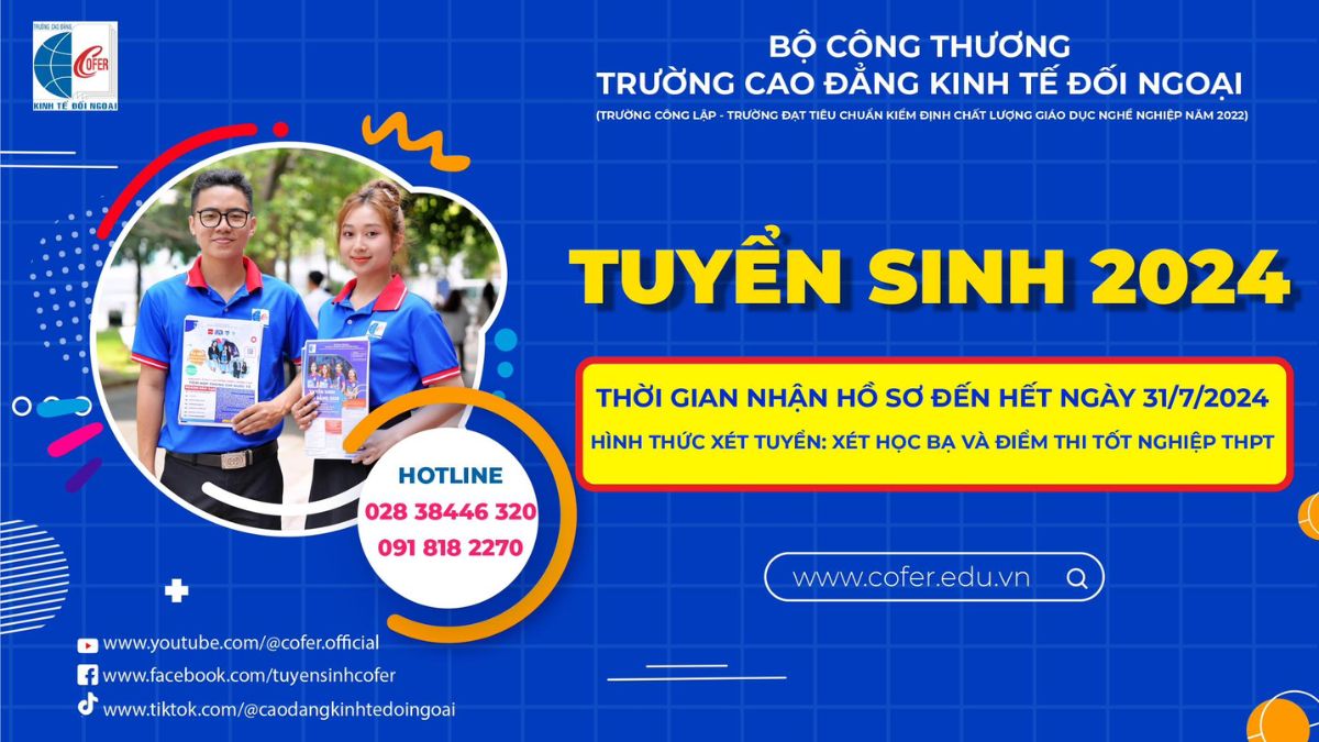 Phương thức tuyển sinh và học phí trường Cao đẳng Kinh tế Đối ngoại
