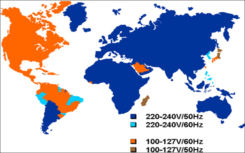 Tần số 50Hz và 60Hz ở các nước trên thế giới