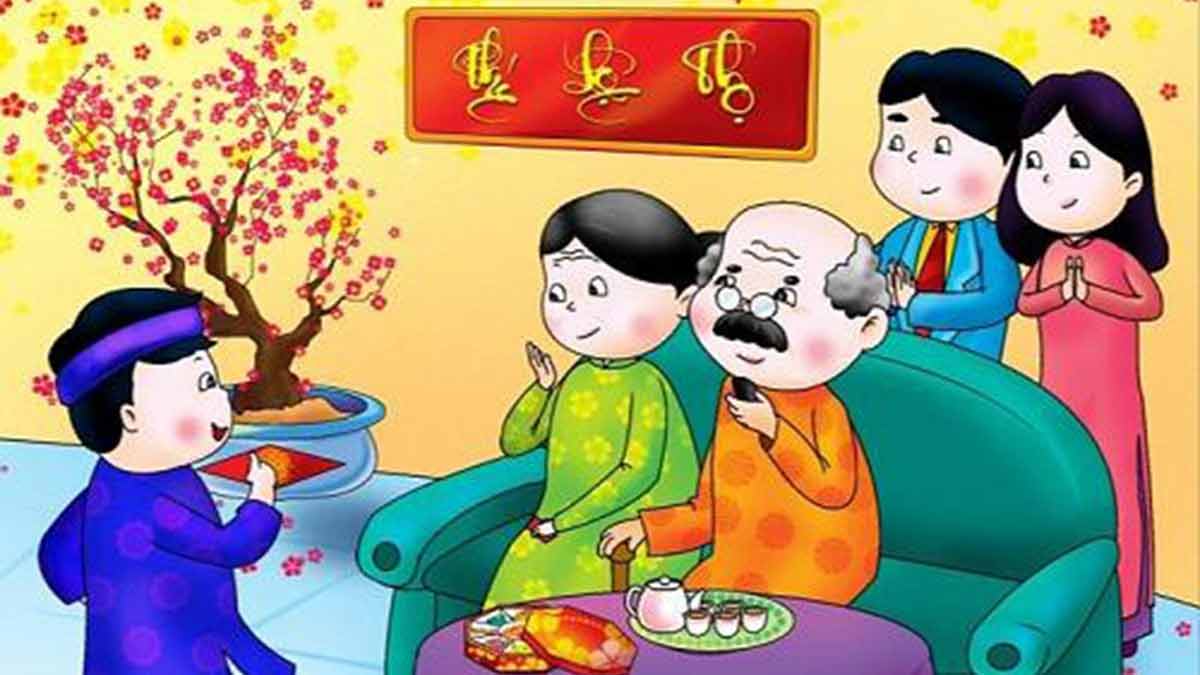 chúc tết gia đình