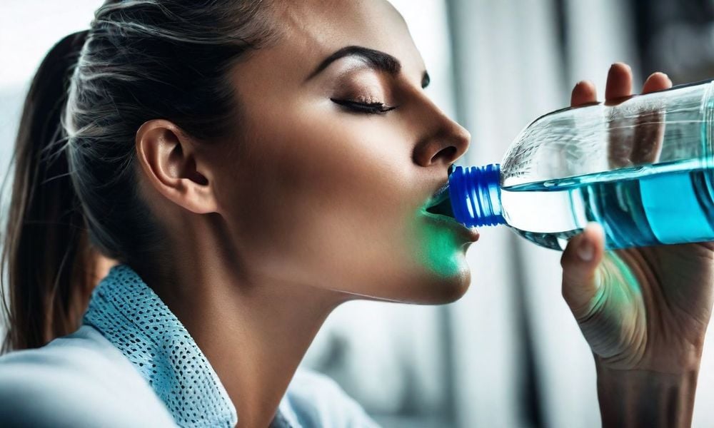 Nước uống sẽ giúp thức ăn di chuyển dễ dàng hơn qua hệ thống tiêu hóa.