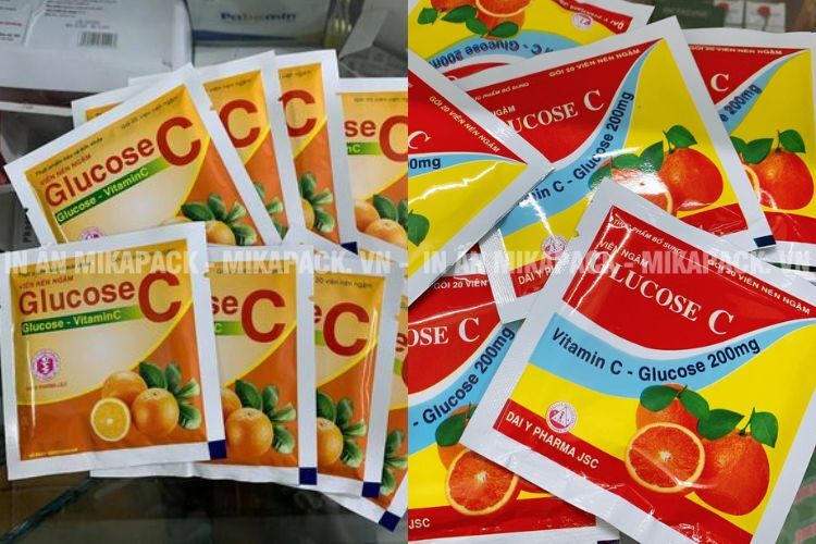 Mẫu in bao bì dược vitamin C