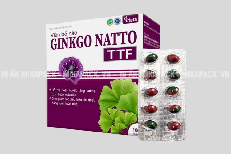 Mẫu in bao bì dược bổ não