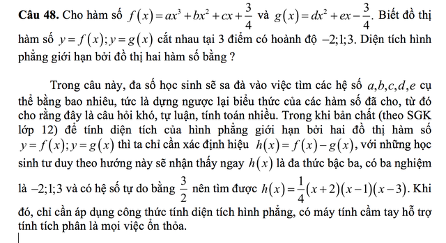 cach giai cau hoi kho nhat trong de thi toan thpt quoc gia gay tranh luan