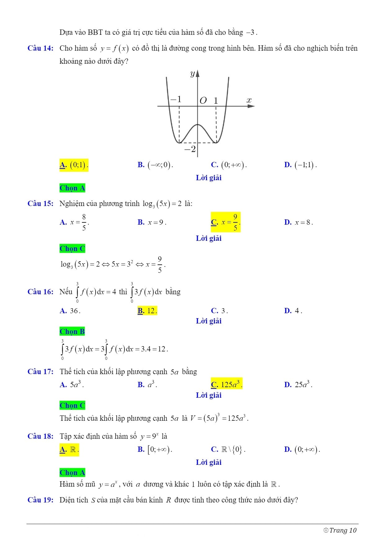 đáp án đề thi môn toán thpt quốc gia 2021