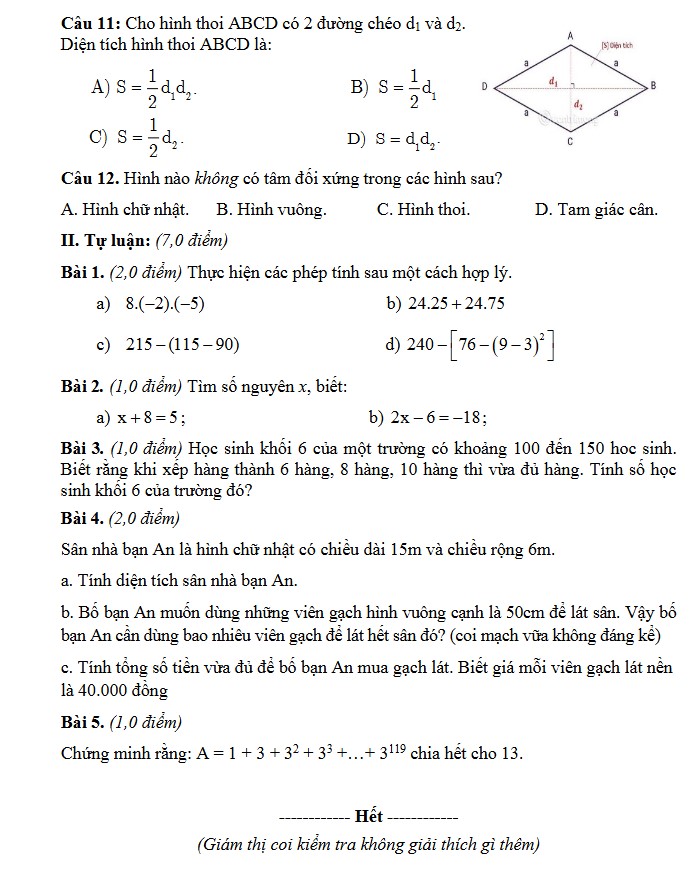 de thi toan hoc ki 1 lop 6 3