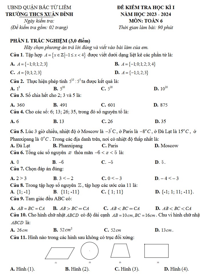 de thi toan hoc ki 1 lop 6 4