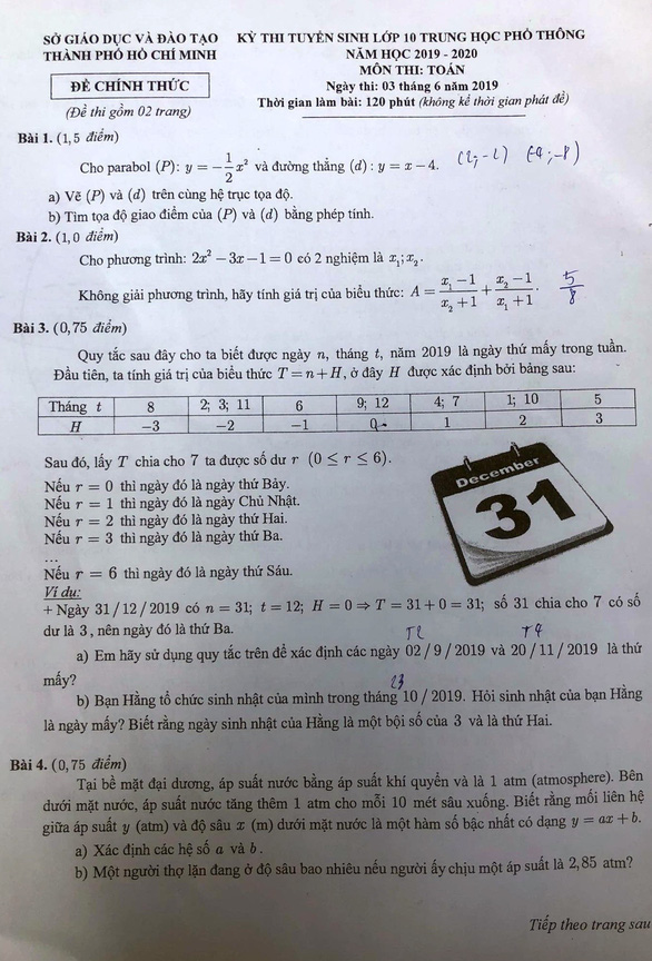 de thi tuyen sinh lop 10 mon toan 2019 2020