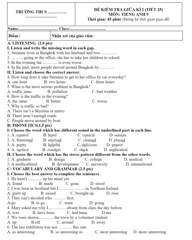 de thi van lop 9 giua hoc ki 1 6