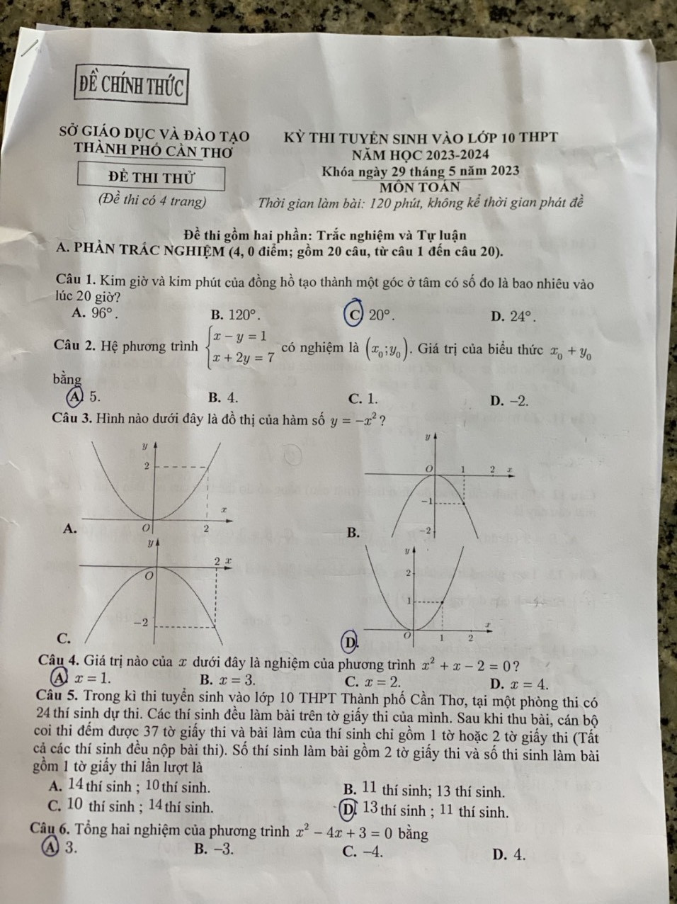 de tuyen sinh lop 10 mon toan 2022 can tho 1