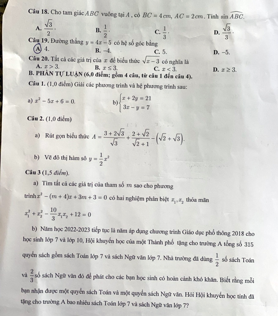 de tuyen sinh lop 10 mon toan 2022 can tho 3