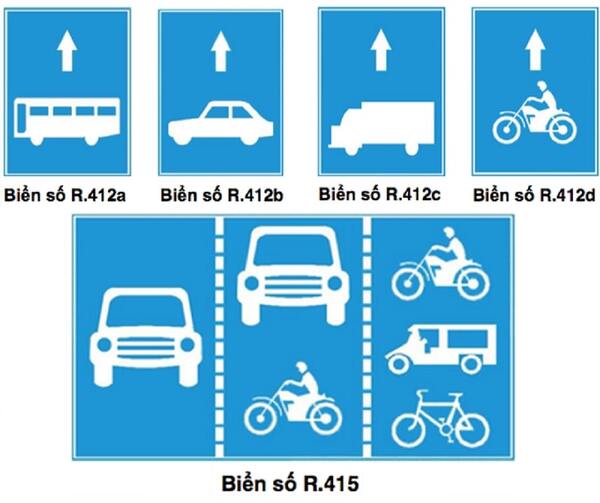 Biển báo làn đường dành cho ô tô