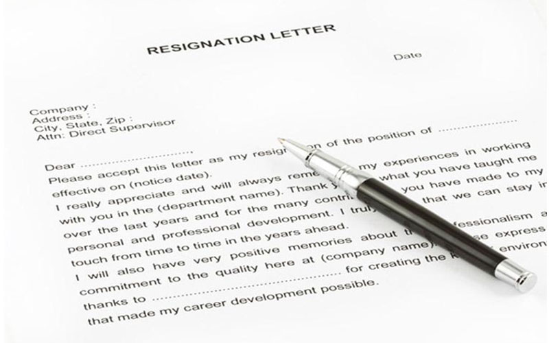 mail xin nghỉ việc bằng tiếng anh