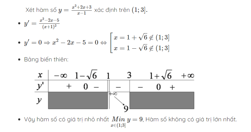 Phương pháp giải giá trị lớn nhất nhỏ nhất toán 12 giá trị lớn nhất nhỏ nhất của hàm số